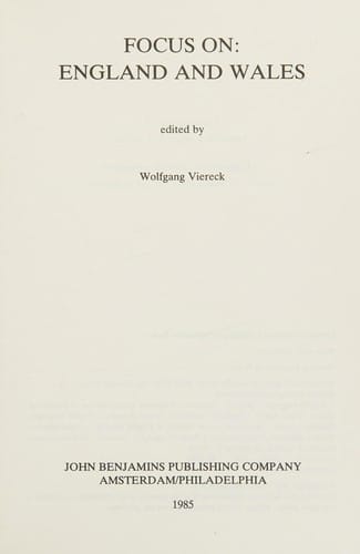 Focus on England and Wales