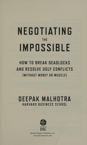 Negotiating the impossible