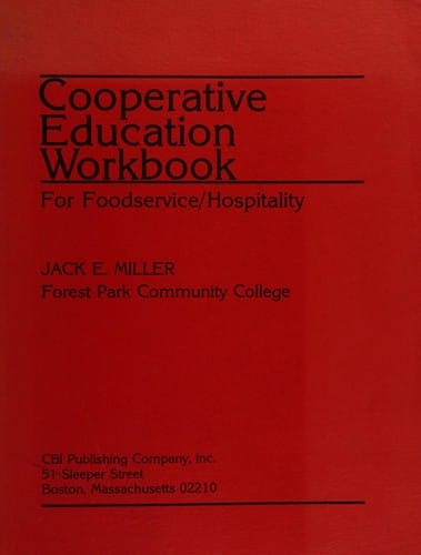 Cooperative education workbook for foodservice/hospitality