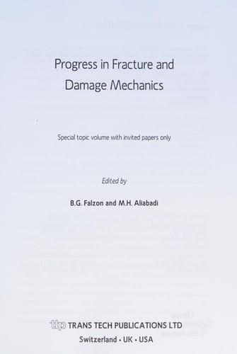Progress in fracture and damage mechanics