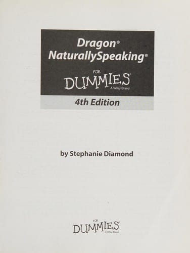 Dragon NaturallySpeaking for dummies