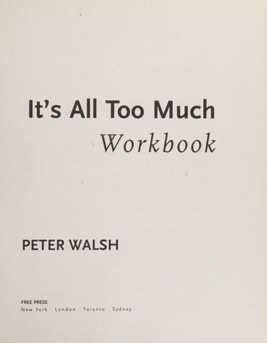 It's all too much workbook