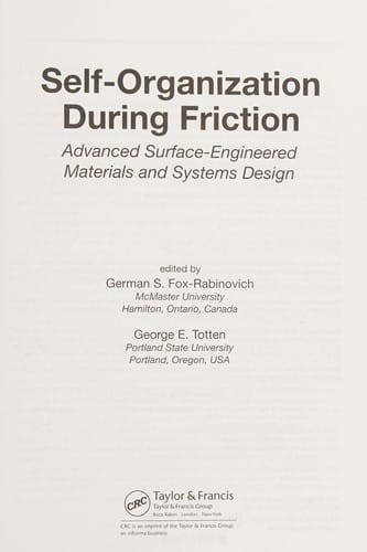 Self-organization during friction