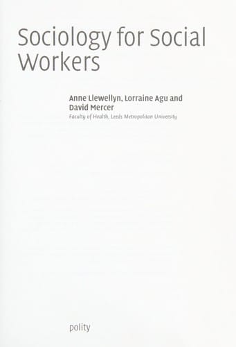 Sociology for social workers