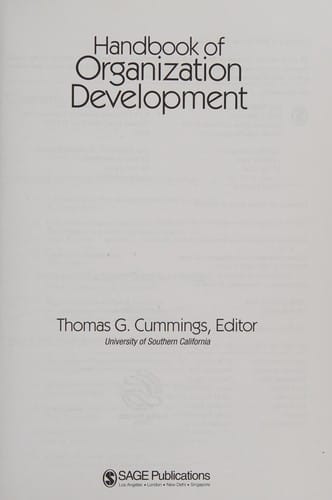 Handbook for organizational development