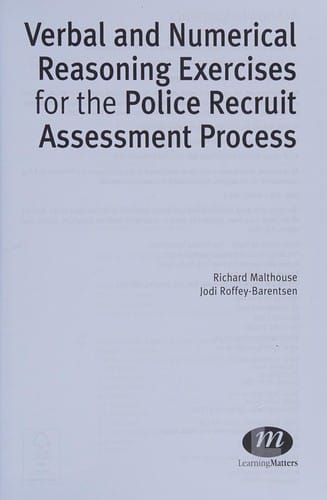 Verbal and numerical reasoning exercises for the police recruit assessment process