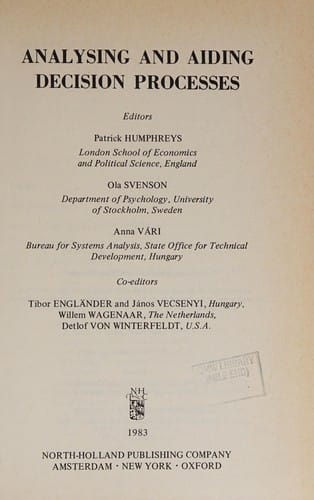 Analysing and aiding decision processes