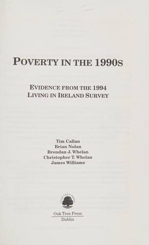 Poverty in the 1990s