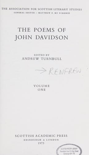 The poems of John Davidson