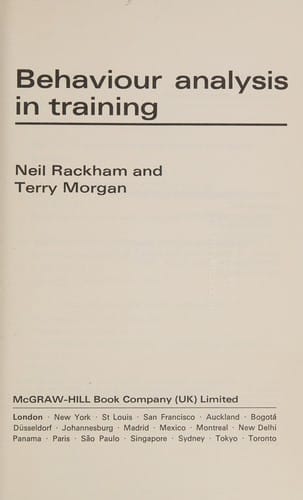 Behaviour analysis in training