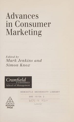 Advances in consumer marketing