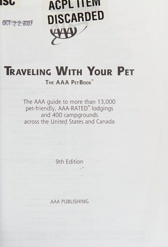Traveling with your pet