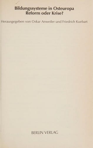 Bildungssysteme in Osteuropa