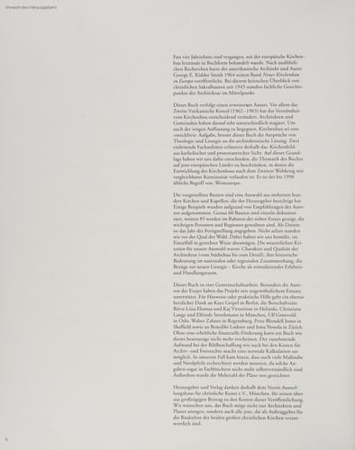 Europäischer Kirchenbau 1950-2000 =