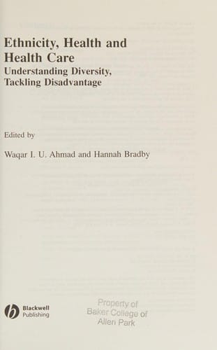 Ethnicity, health and health care