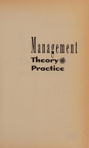 Management theory and practice