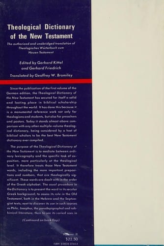 Theological dictionary of the New Testament