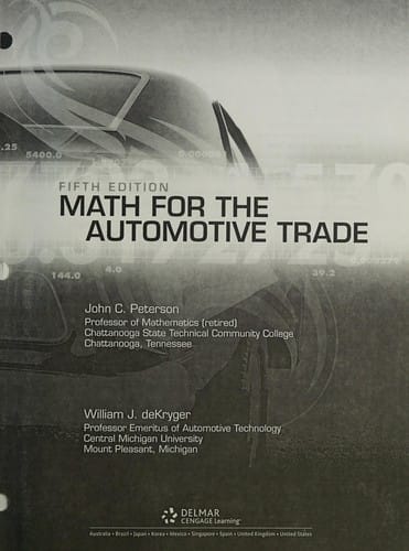 Math for the automotive trade