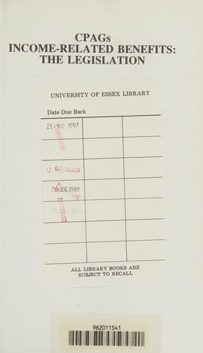 CPAG's income-related benefits