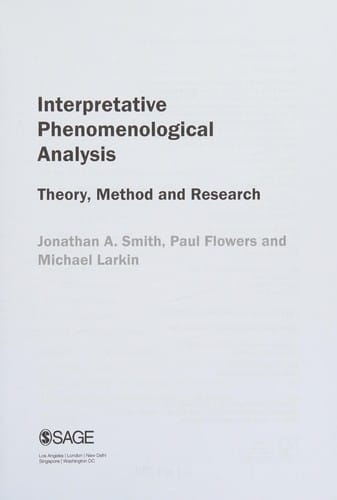 Interpretative phenomenological analysis
