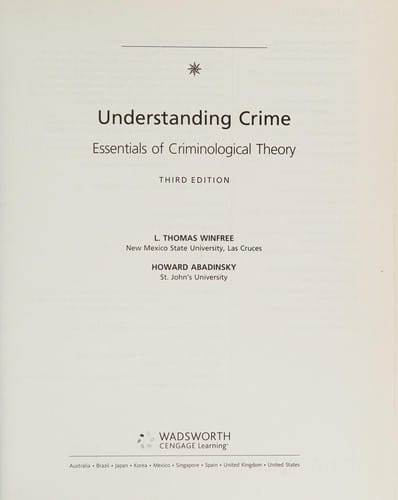 Understanding crime