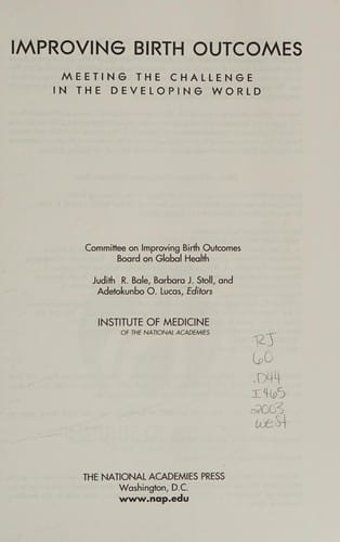 Improving birth outcomes