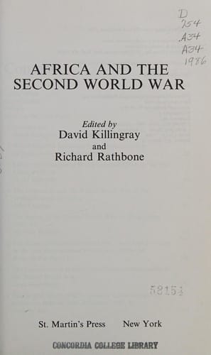 Africa and the Second World War