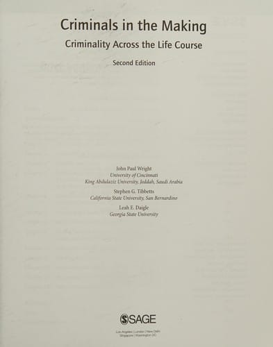 Criminals in the making