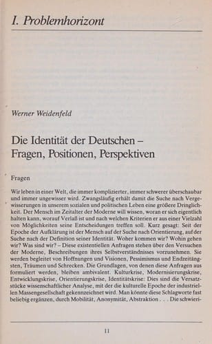 Die Identität der Deutschen