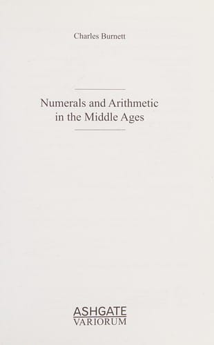 Numerals and arithmetic in the Middle Ages