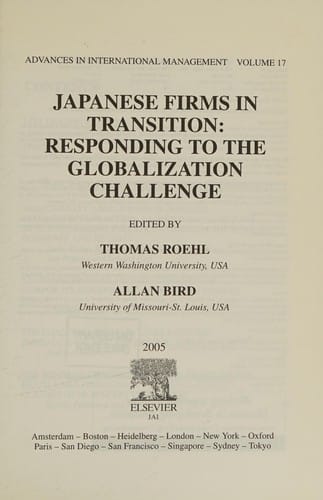 Japanese firms in transition