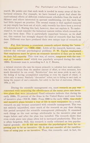 Pay and organizational effectiveness: a psychological view