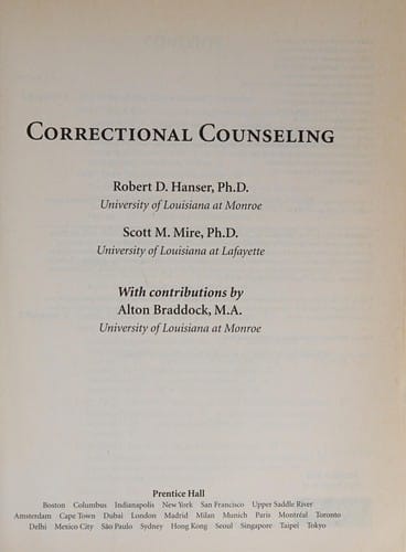 Correctional counseling