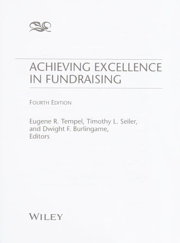 Achieving excellence in fundraising