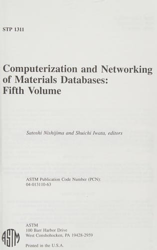 Computerization and networking of materials databases