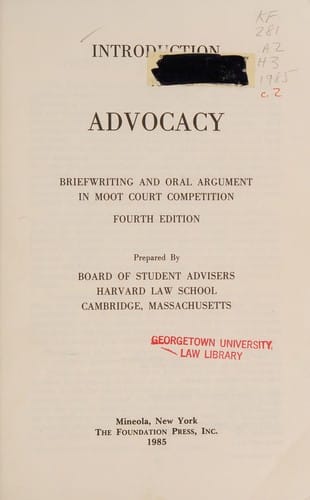 Introduction to advocacy