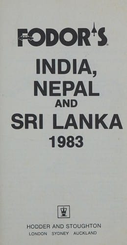 Fodor's India, Nepal and Sri Lanka