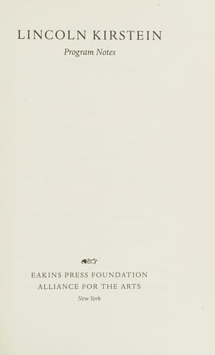 Program notes