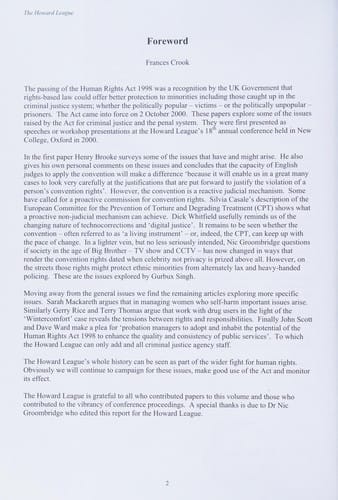 Human rights and penal issues