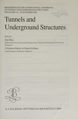 Tunnels and underground structures