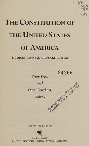 The Constitution of the United States of America