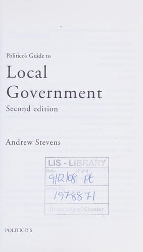 POLITICO'S GUIDE TO LOCAL GOVERNMENT