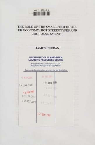 The role of the small firm in the UK economy