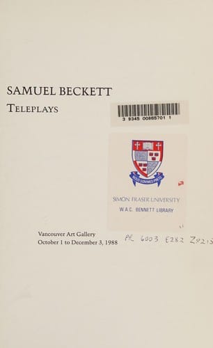 Samuel Beckett teleplays