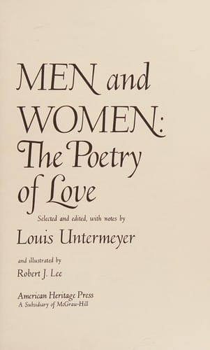 Men and women: the poetry of love