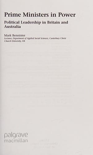 Prime ministers in power