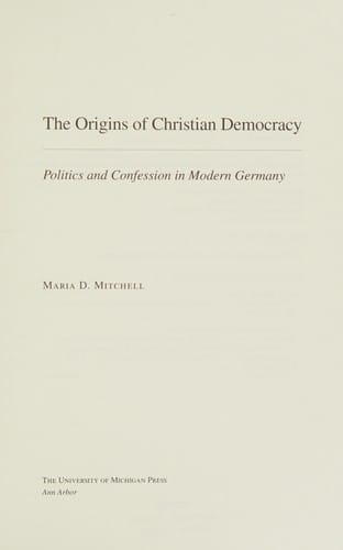 The origins of Christian democracy