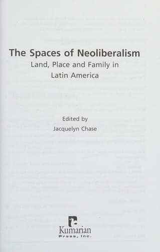 The spaces of neoliberalism