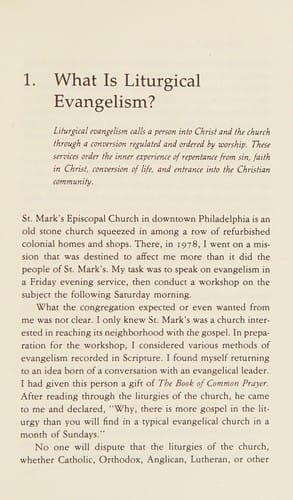 Liturgical evangelism
