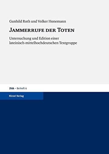 ZfdA. Zeitschrift für deutsches Altertum und deutsche Literatur. Beiheft, 6